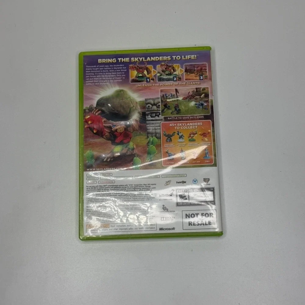 Activision Skylanders Giants Xbox 360 Video Game Retro Gaming Disc Case Manual